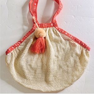 Free People Beach Woven Crochet Tote Bag